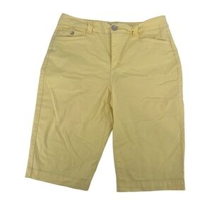 Bandolino Yellow Bermuda Chino Shorts Size 6 Women’s